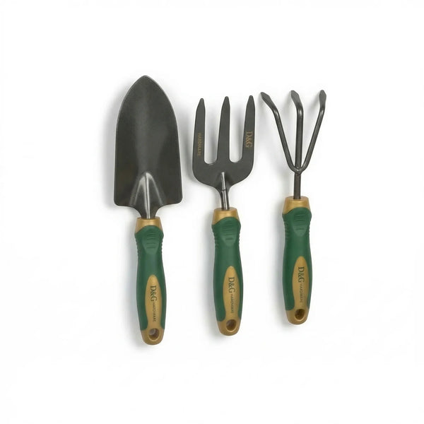 3-Piece Garden Hand Tool Set Trowel, Fork & Cultivato